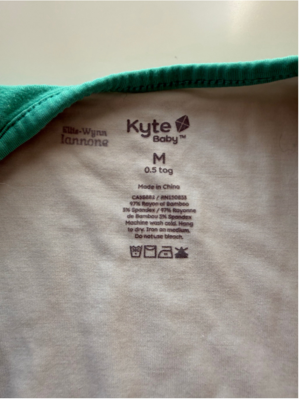 Kyte Baby Bamboo Sleep Sack – Medium (0.5 TOG) – Teal – EUC - Picture 2 of 4